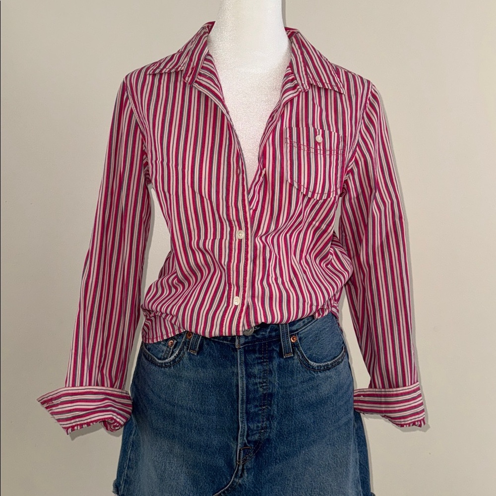 GAP Women’s Vintage Pink Striped Shirt